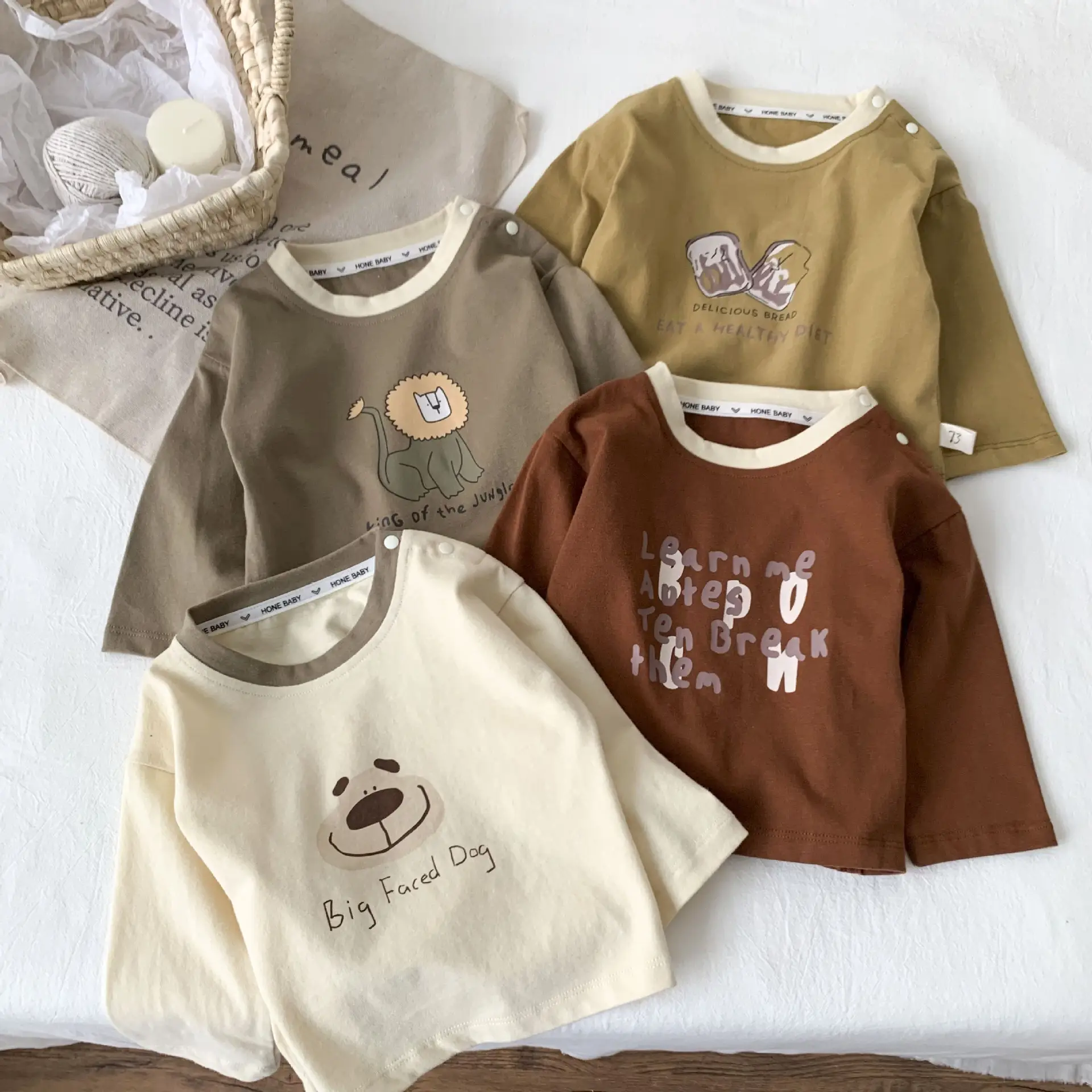 Baby Pure Cotton Long Sleeve T-Shirts Autumn Spring Fall — feature 1