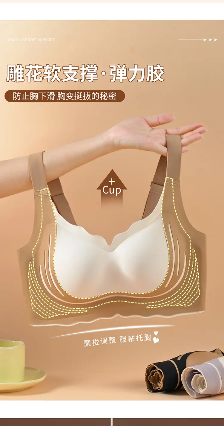 Women's Full Cup Underwear Large Soft Support Bra — feature 3