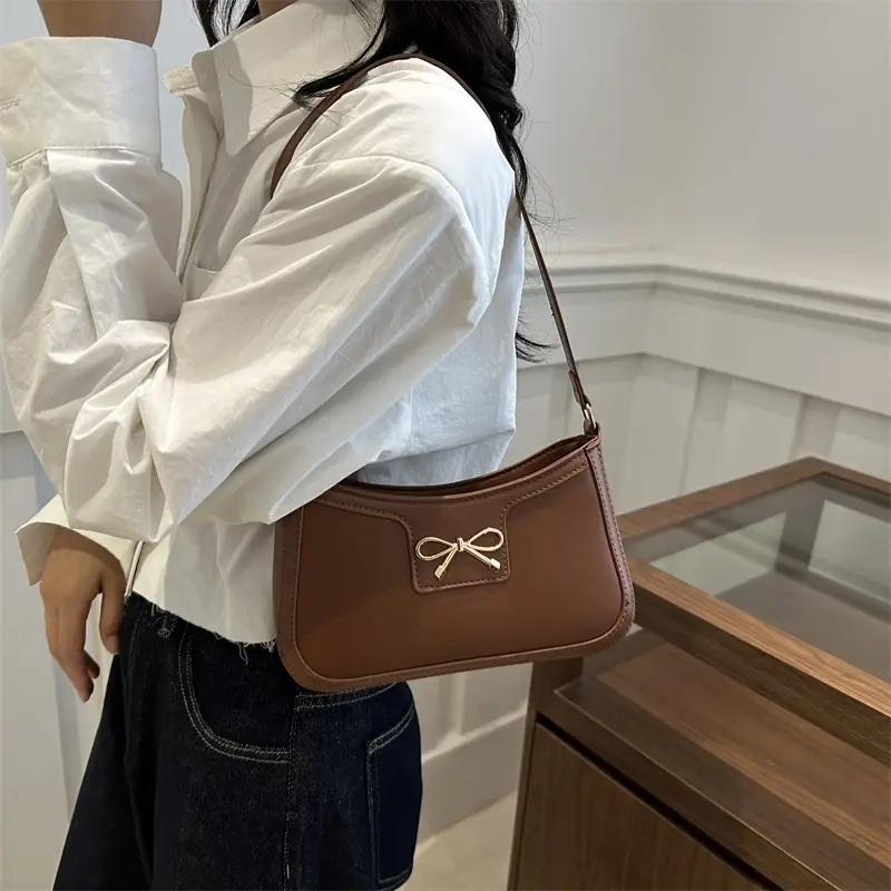 Women's White Bow Shoulder Bag 2024 New Arrival - Image 5