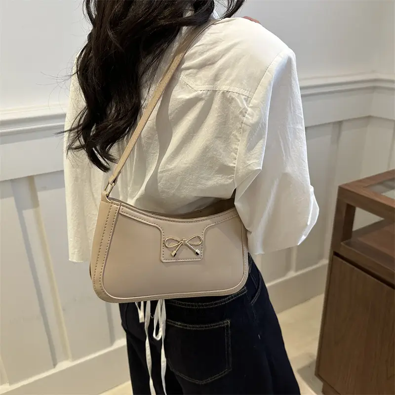 Women's White Bow Shoulder Bag 2024 New Arrival - Image 6