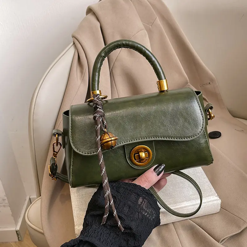 Black Leather Crossbody Bag for Women 2024 Winter - Image 11