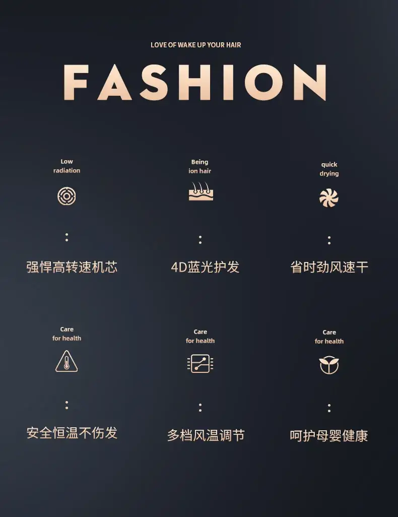 Pearl White Hair Dryer with Negative Ion Technology — feature 3