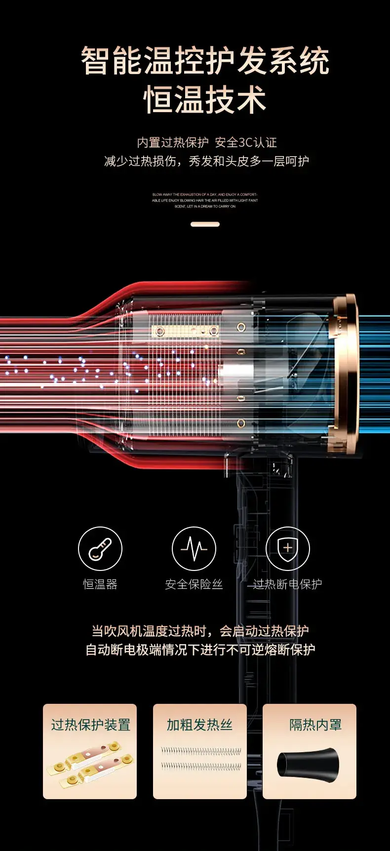 Pearl White Hair Dryer with Negative Ion Technology — feature 33