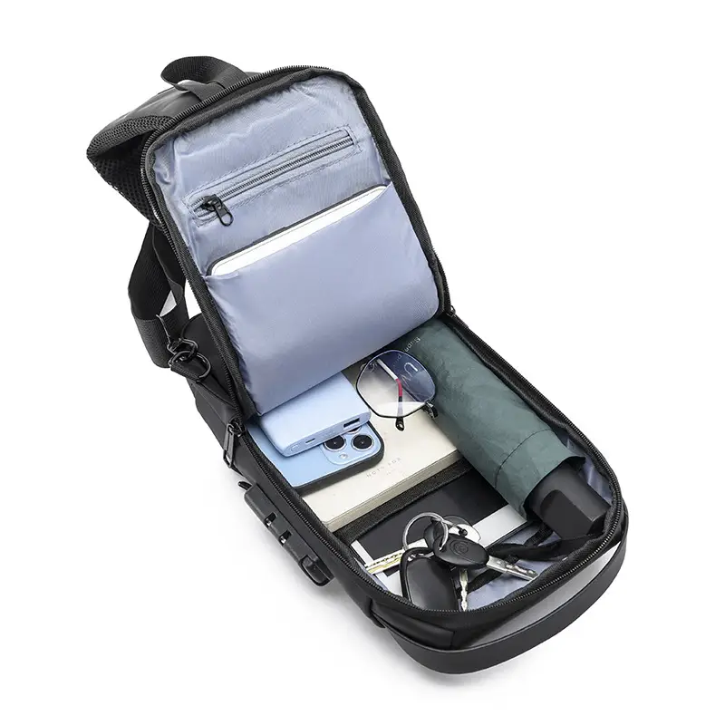 Men's Waterproof Crossbody Backpack with Password Lock - Image 8