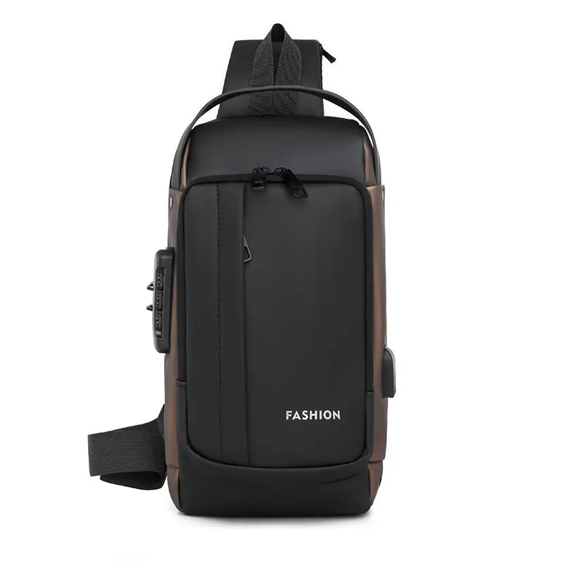 Men's Waterproof Crossbody Backpack with Password Lock - Image 9