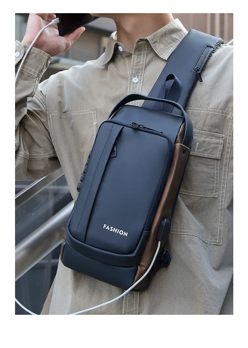 Men's Waterproof Crossbody Backpack with Password Lock — feature 18