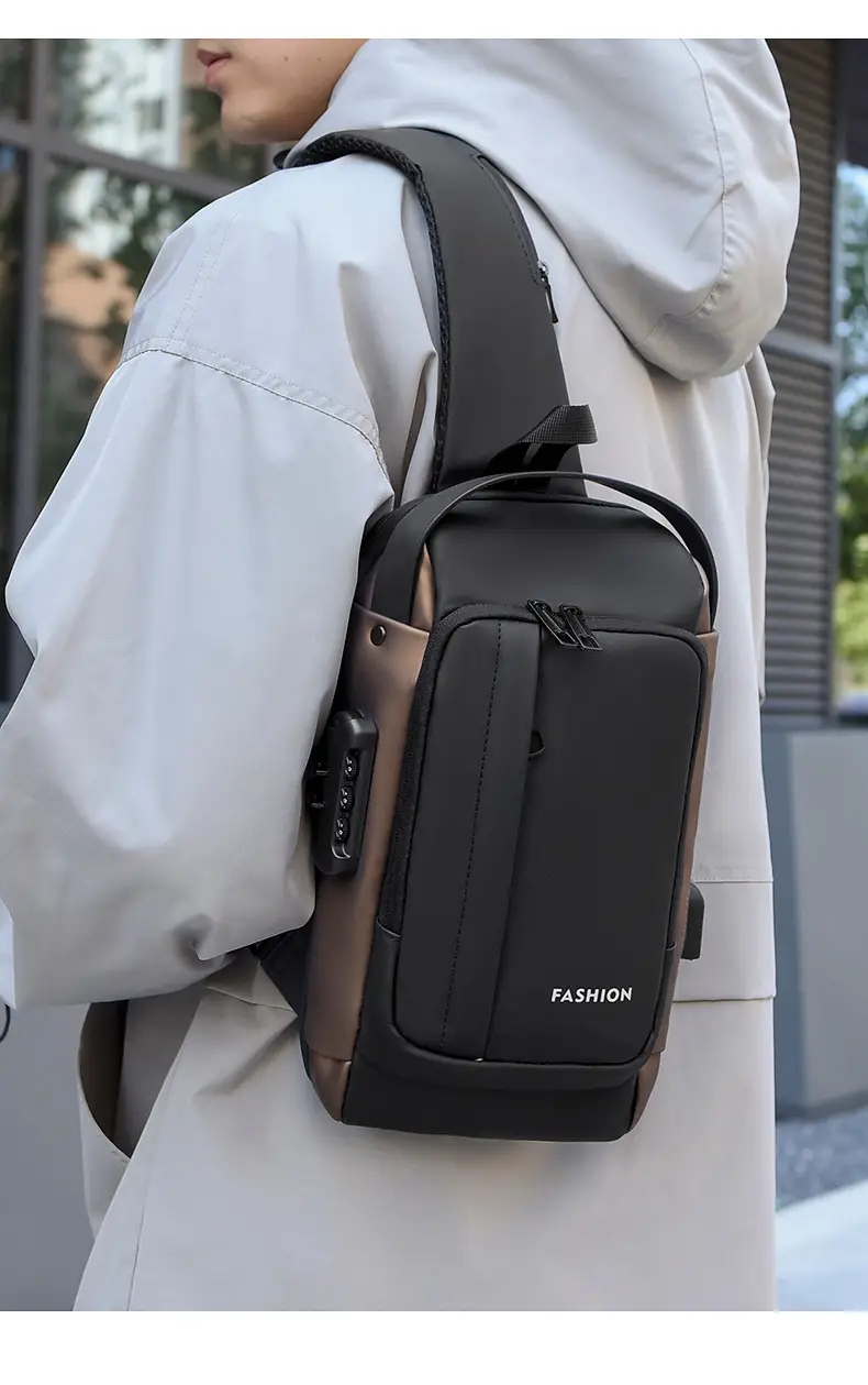 Men's Waterproof Crossbody Backpack with Password Lock — feature 19