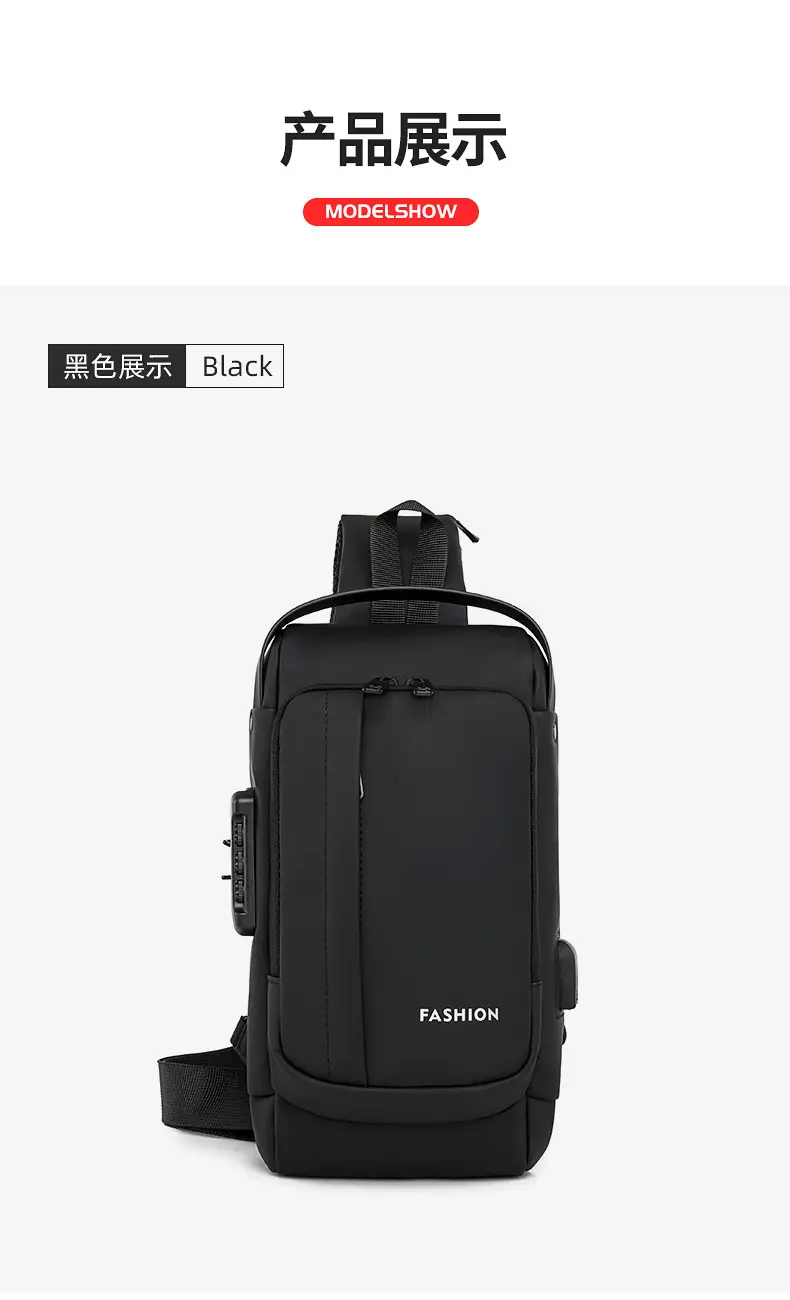 Men's Waterproof Crossbody Backpack with Password Lock — feature 23