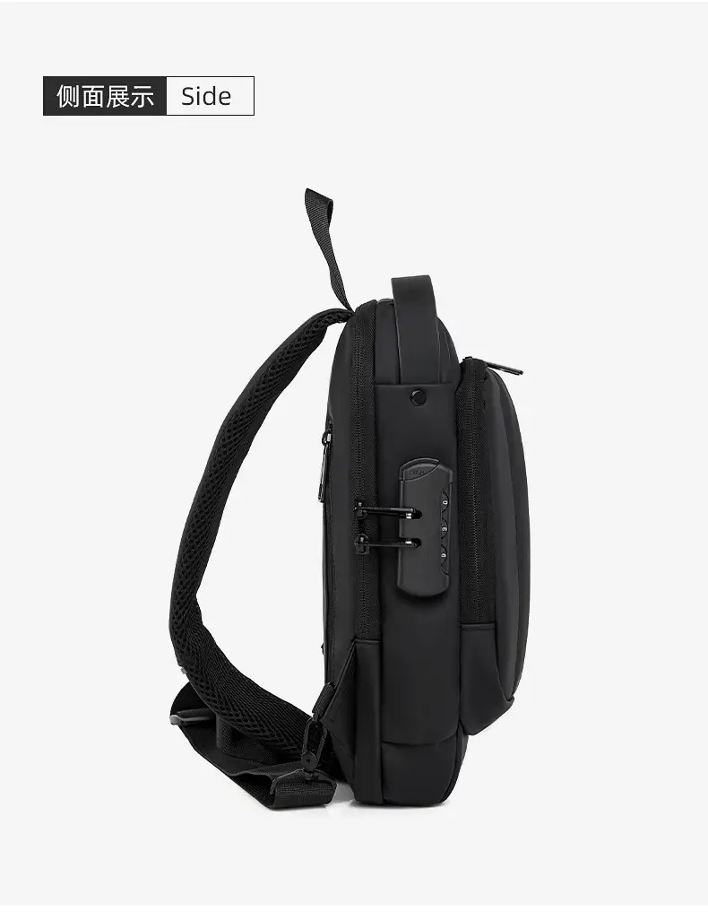 Men's Waterproof Crossbody Backpack with Password Lock — feature 25