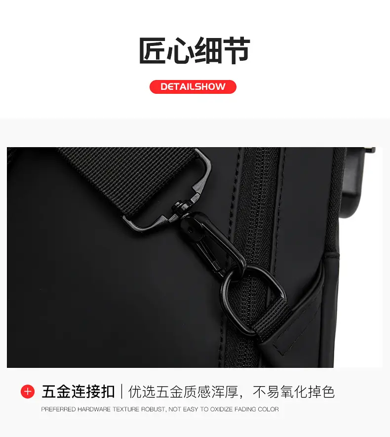 Men's Waterproof Crossbody Backpack with Password Lock — feature 31
