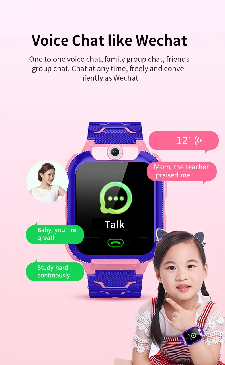 Children's Smart Phone Watch Q12B Waterproof Touch Screen — feature 4