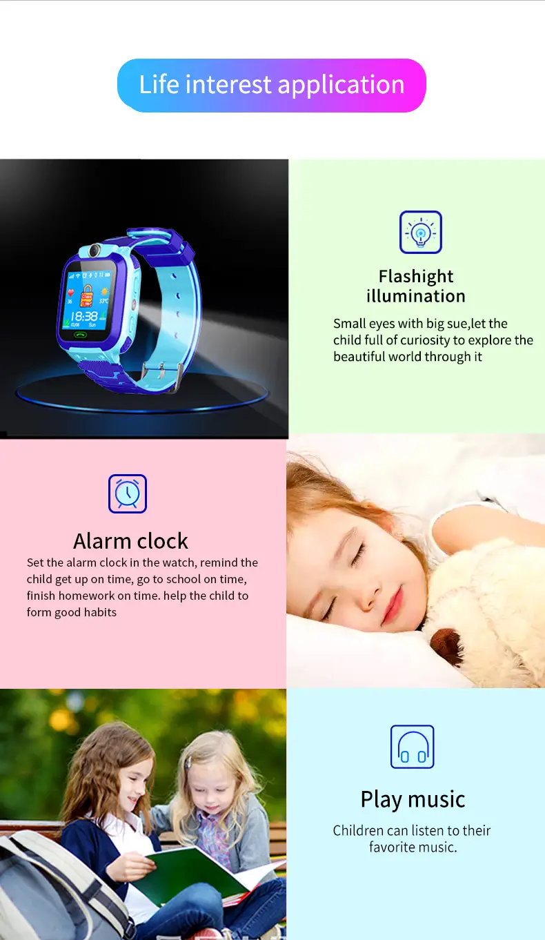 Children's Smart Phone Watch Q12B Waterproof Touch Screen — feature 8