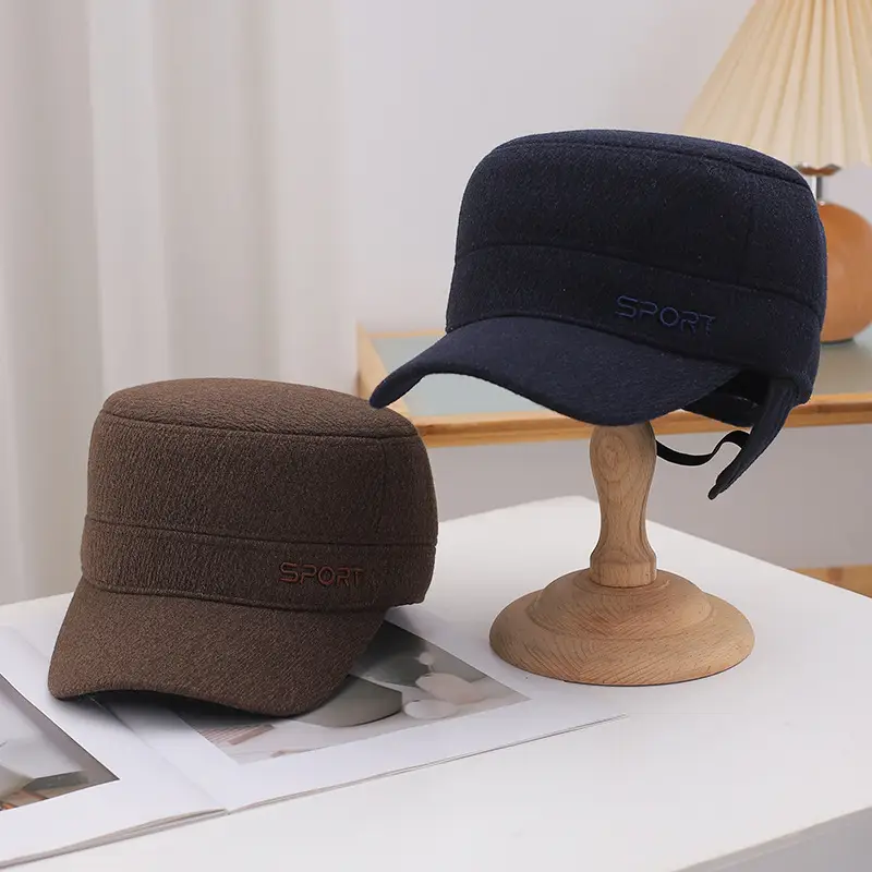 Men's Dark Blue Sporty Baseball Cap Winter Warm - Image 7