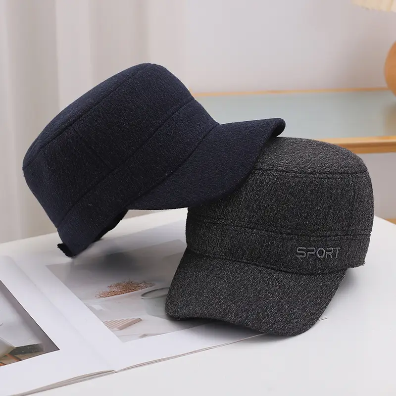 Men's Dark Blue Sporty Baseball Cap Winter Warm - Image 8