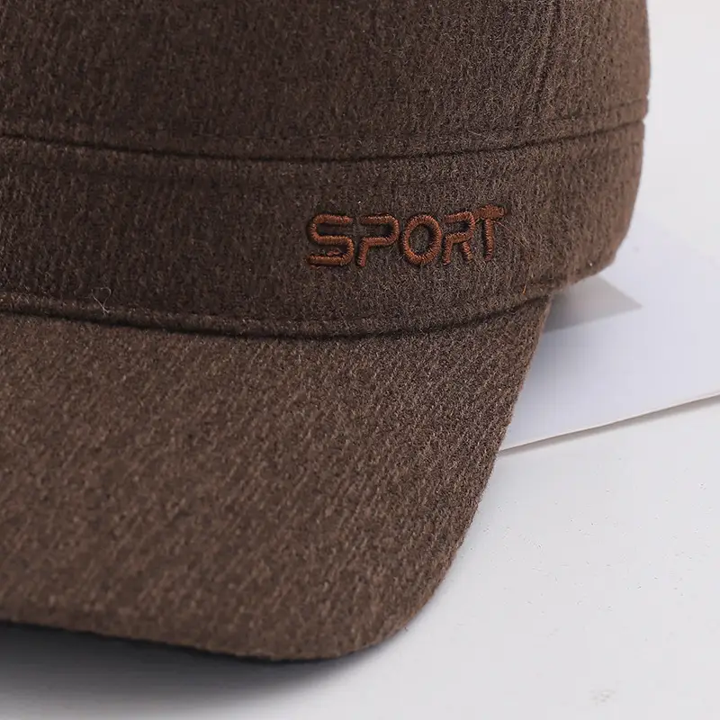 Men's Dark Blue Sporty Baseball Cap Winter Warm — feature 3
