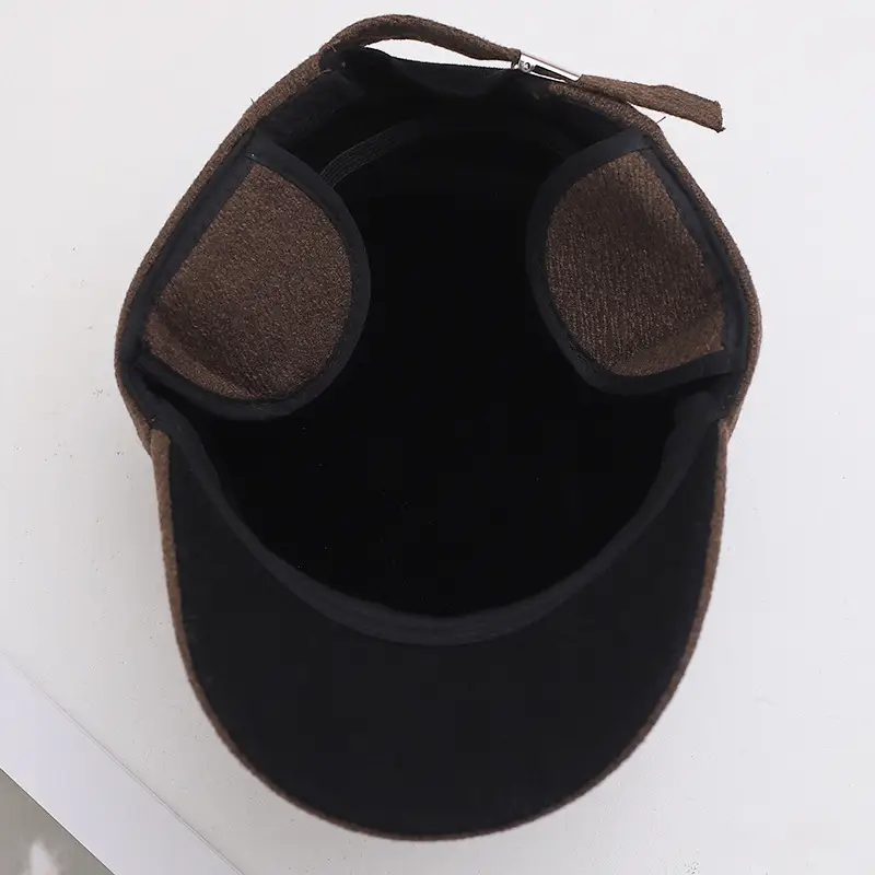 Men's Dark Blue Sporty Baseball Cap Winter Warm — feature 4