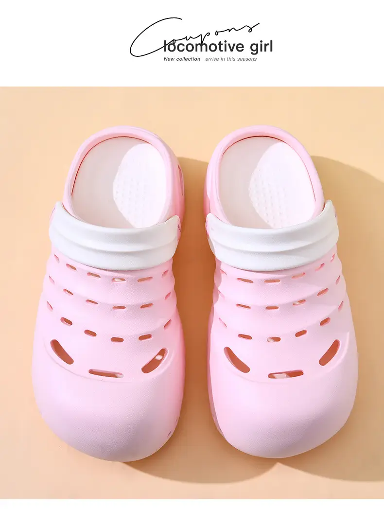 Baotou Thick-soled EVA Hole Shoes Women's Summer High-rise Breathable Non-slip Slippers All-match Non-smelly Feet Beach Shoes — feature 12