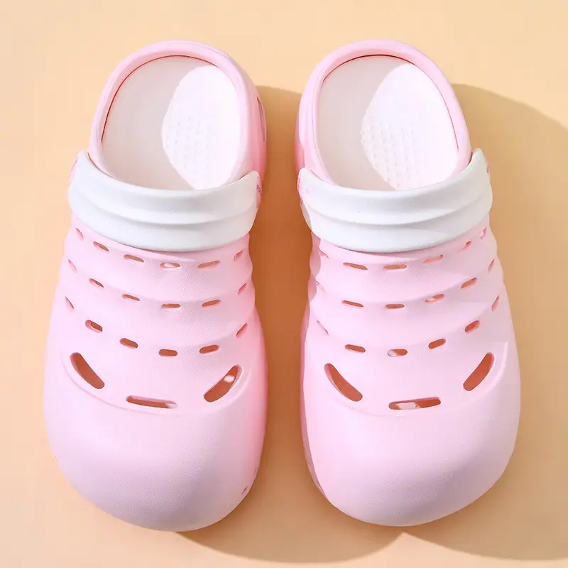 Baotou Thick-soled EVA Hole Shoes Women's Summer High-rise Breathable Non-slip Slippers All-match Non-smelly Feet Beach Shoes - Image 2