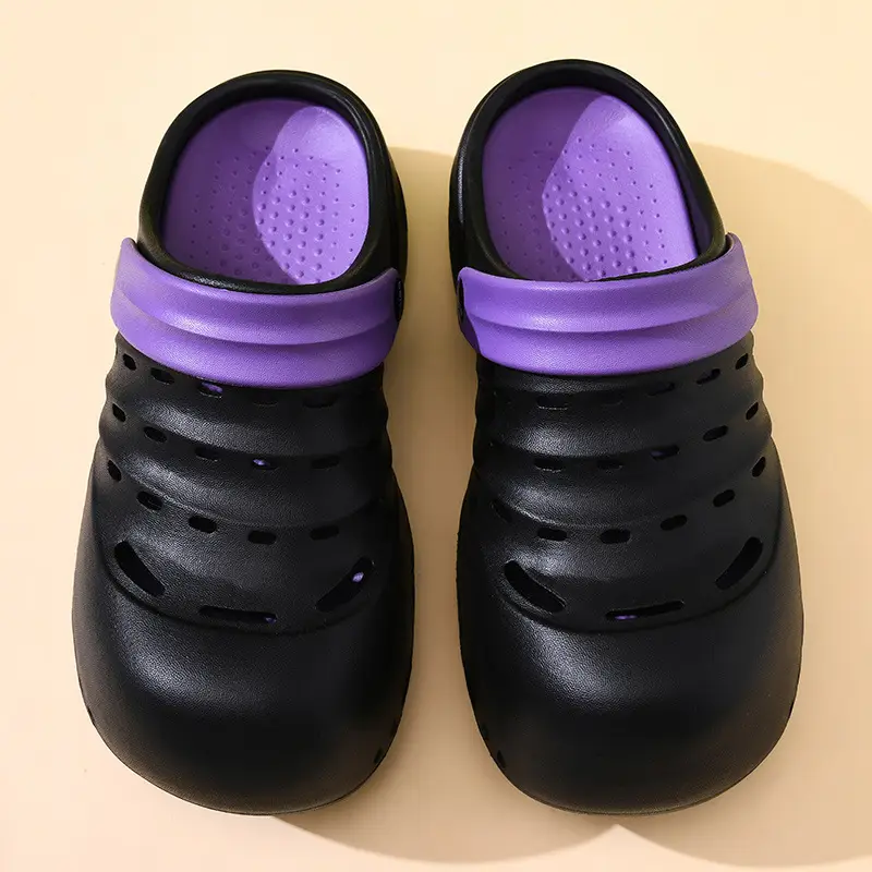 Baotou Thick-soled EVA Hole Shoes Women's Summer High-rise Breathable Non-slip Slippers All-match Non-smelly Feet Beach Shoes - Image 3