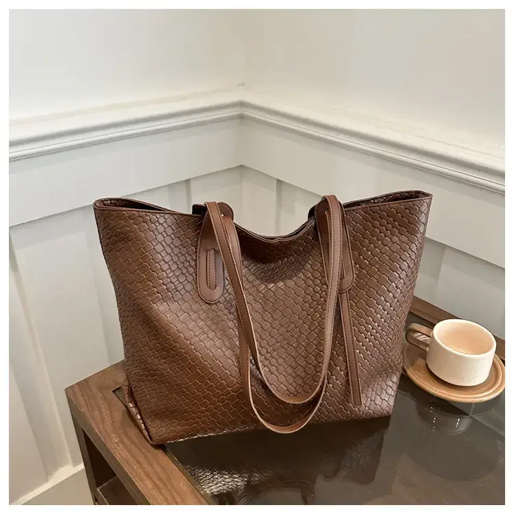 Vintage Woven Tote Bag Red Large Capacity Women — feature 18