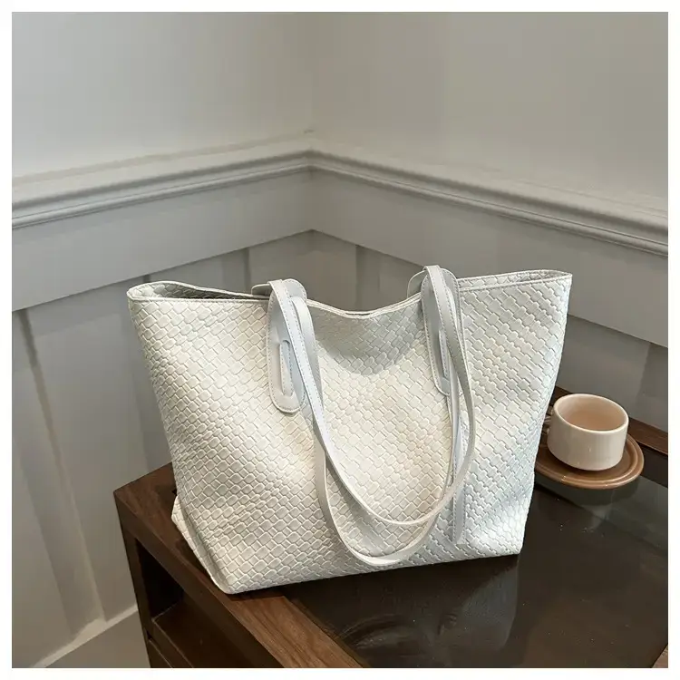 Vintage Woven Tote Bag Red Large Capacity Women — feature 21