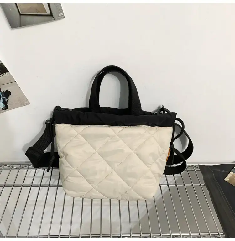 Diamond Patterned Women's Crossbody Bag Brown Black — feature 47