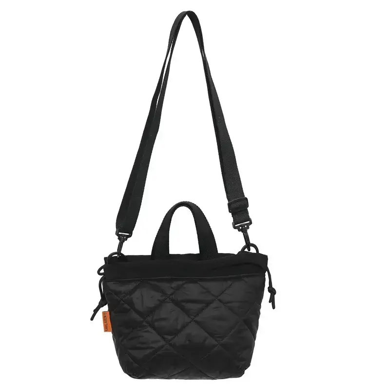 Diamond Patterned Women's Crossbody Bag Brown Black - Image 2