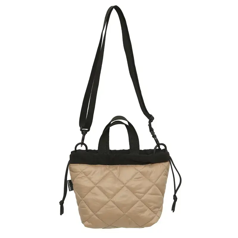 Diamond Patterned Women's Crossbody Bag Brown Black - Image 3