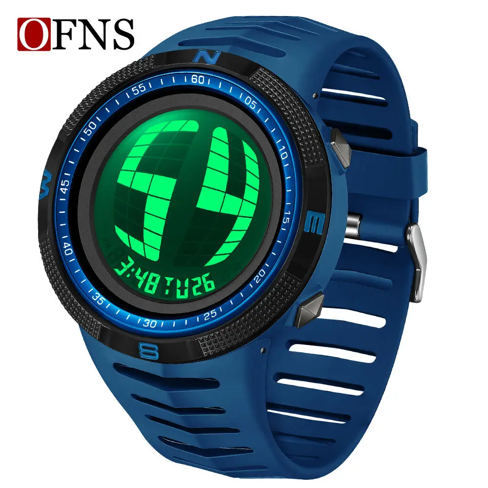 OFNS Multifunctional Electronic Watch Black Waterproof Teenager Trendy - Image 11
