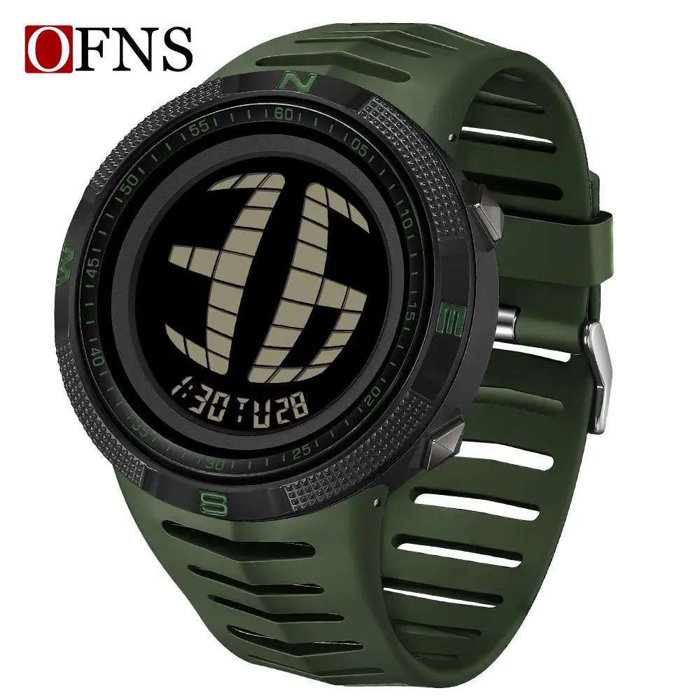 OFNS Multifunctional Electronic Watch Black Waterproof Teenager Trendy - Image 4