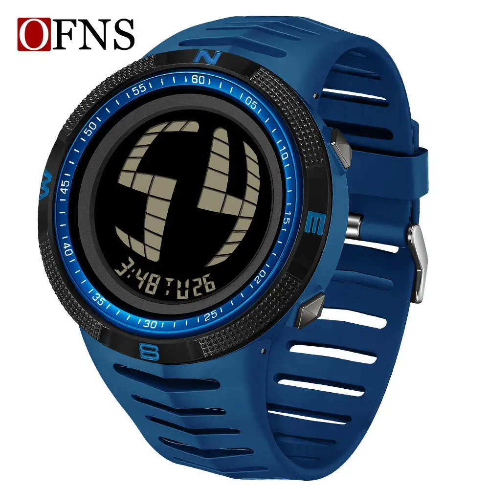 OFNS Multifunctional Electronic Watch Black Waterproof Teenager Trendy - Image 6