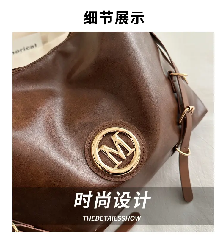 Women Cross-Border Tote Bag Large Capacity Brown — feature 3