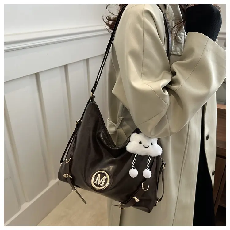 Women Cross-Border Tote Bag Large Capacity Brown — feature 7