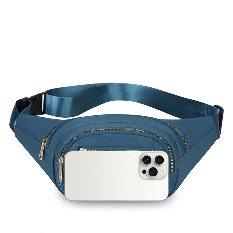 Blue Korean Style Mobile Phone Waist Bag