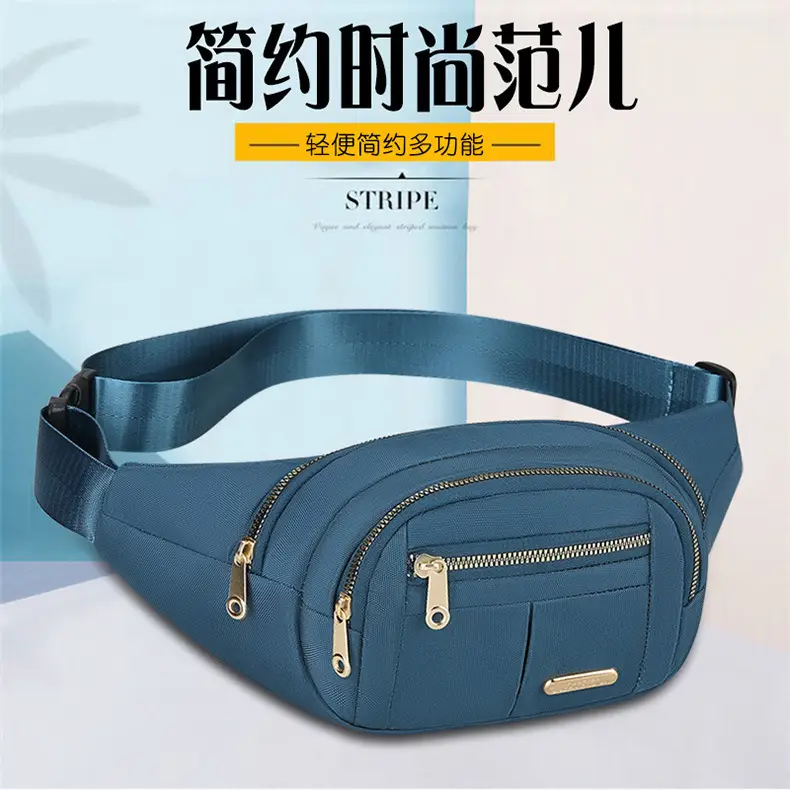 Blue Korean Style Mobile Phone Waist Bag — feature 1