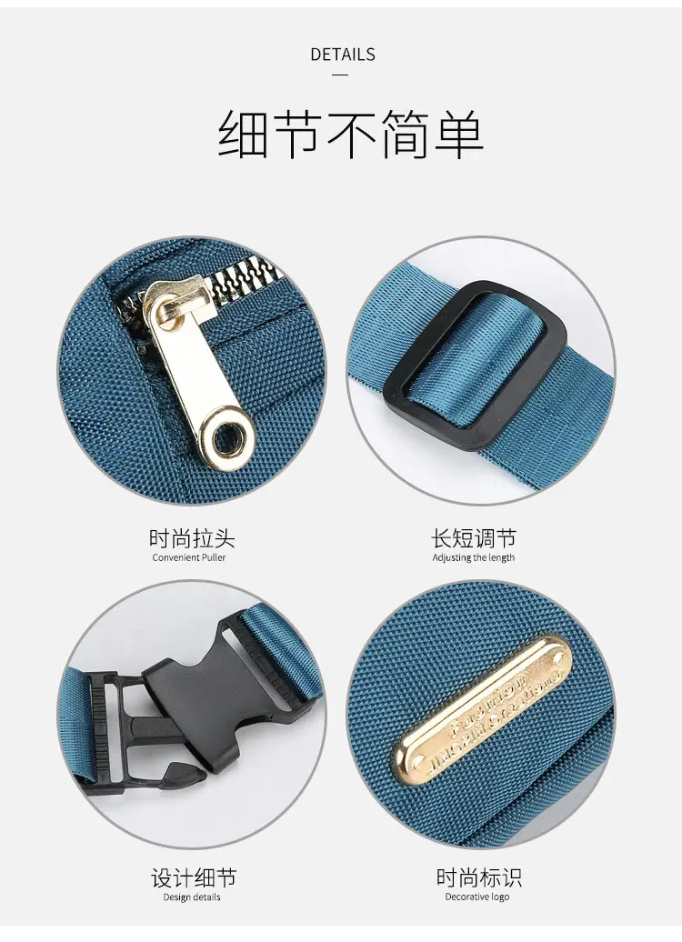 Blue Korean Style Mobile Phone Waist Bag — feature 5