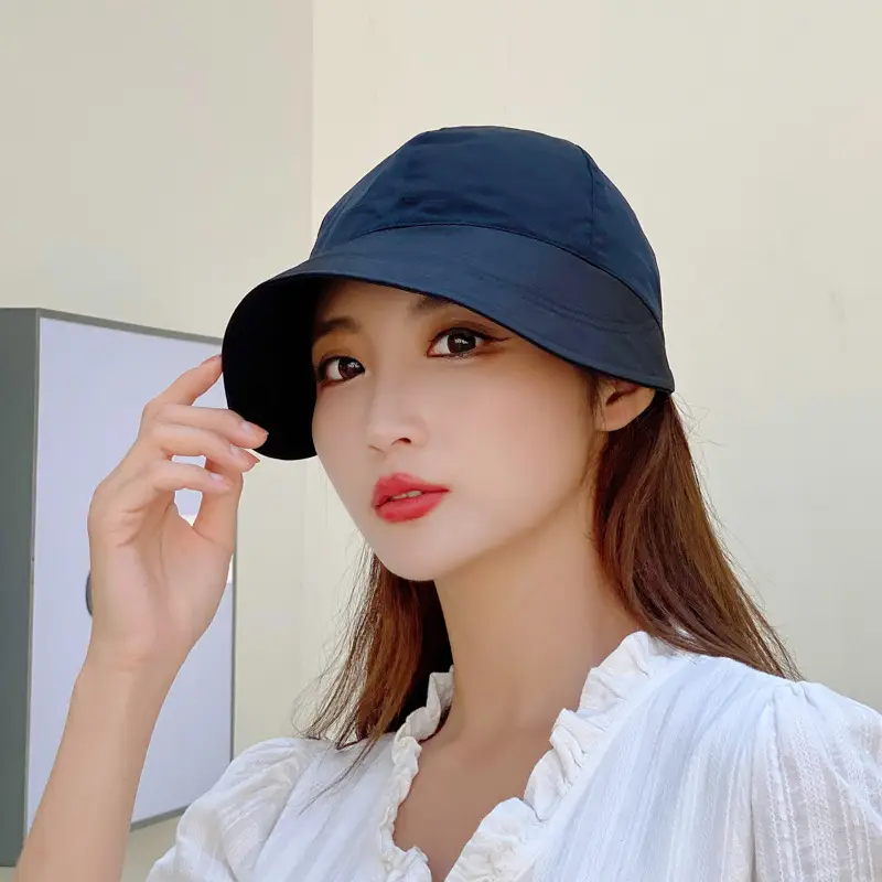 Women's Orange UV Hat with Adjustable Strap - Image 3