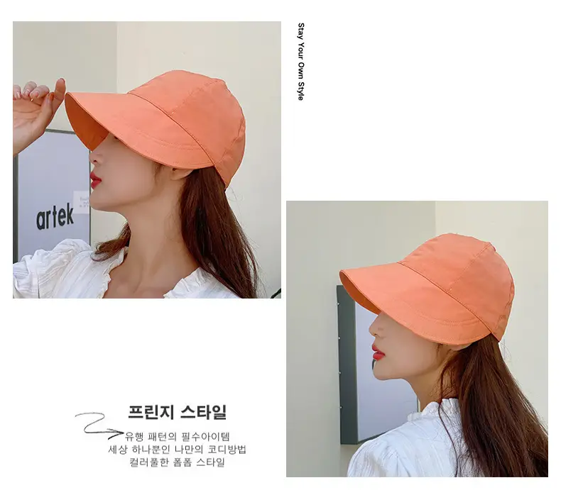 Women's Orange UV Hat with Adjustable Strap — feature 21
