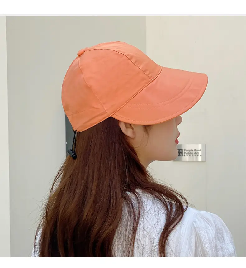Women's Orange UV Hat with Adjustable Strap — feature 22