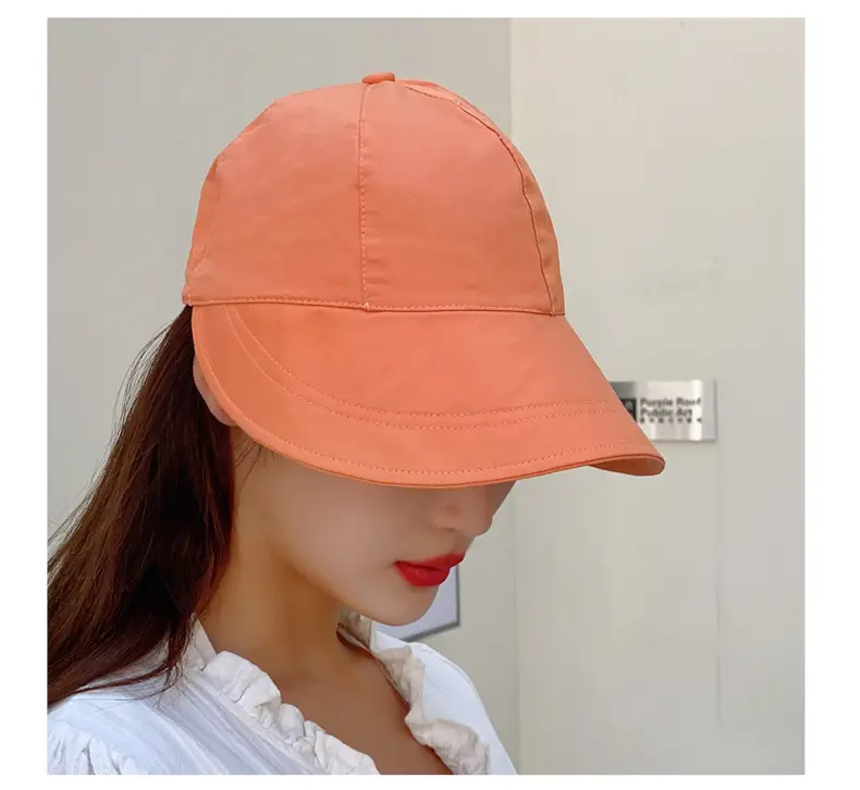 Women's Orange UV Hat with Adjustable Strap — feature 23