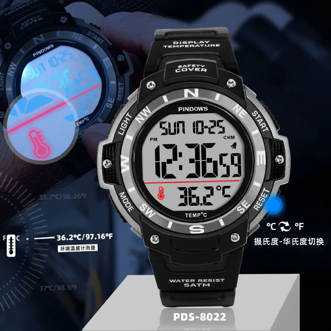 Waterproof Digital Temperature Watch for Men - Image 6