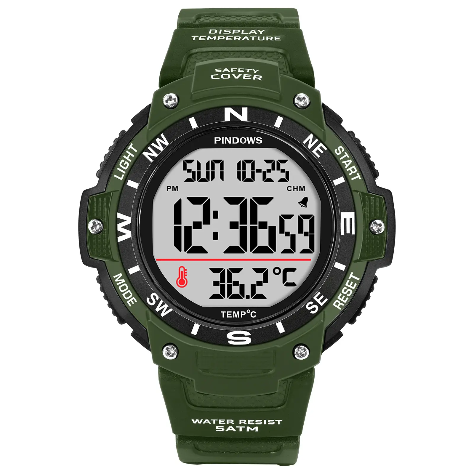 Waterproof Digital Temperature Watch for Men - Image 2