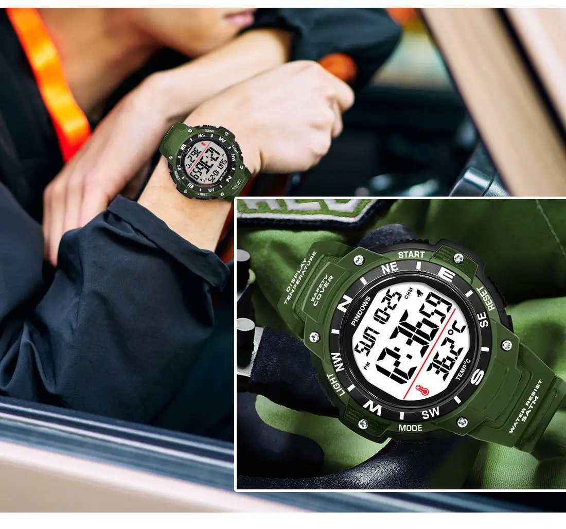 Waterproof Digital Temperature Watch for Men — feature 17