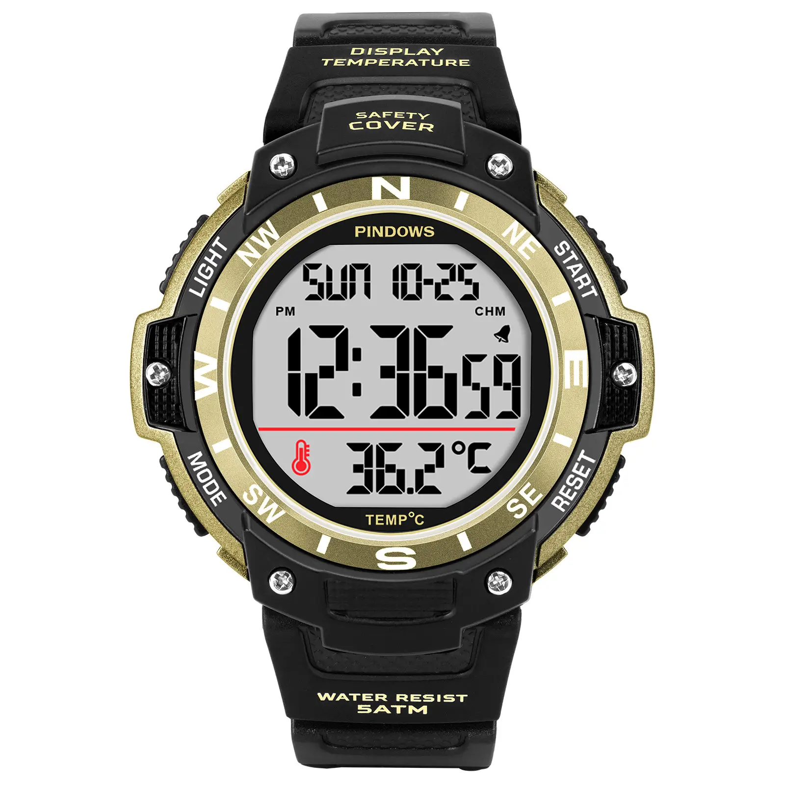 Waterproof Digital Temperature Watch for Men - Image 3