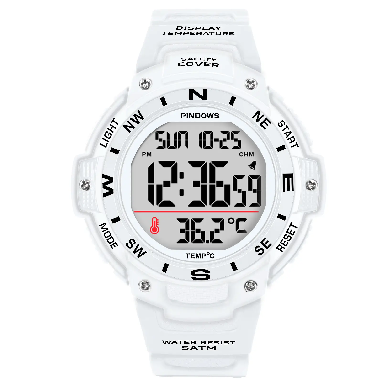 Waterproof Digital Temperature Watch for Men - Image 4