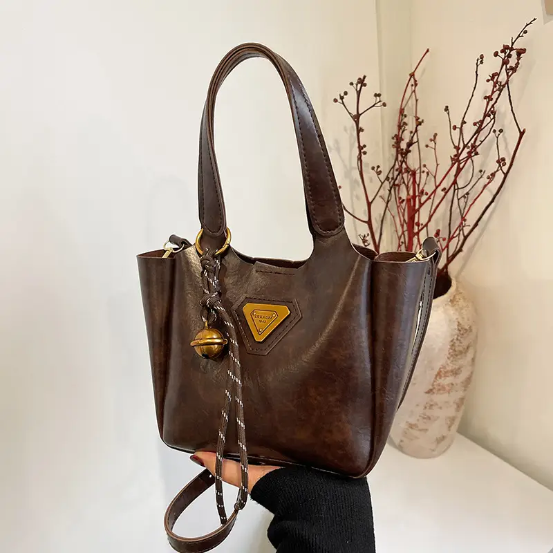 Black Retro Crossbody Bag for Women 2024