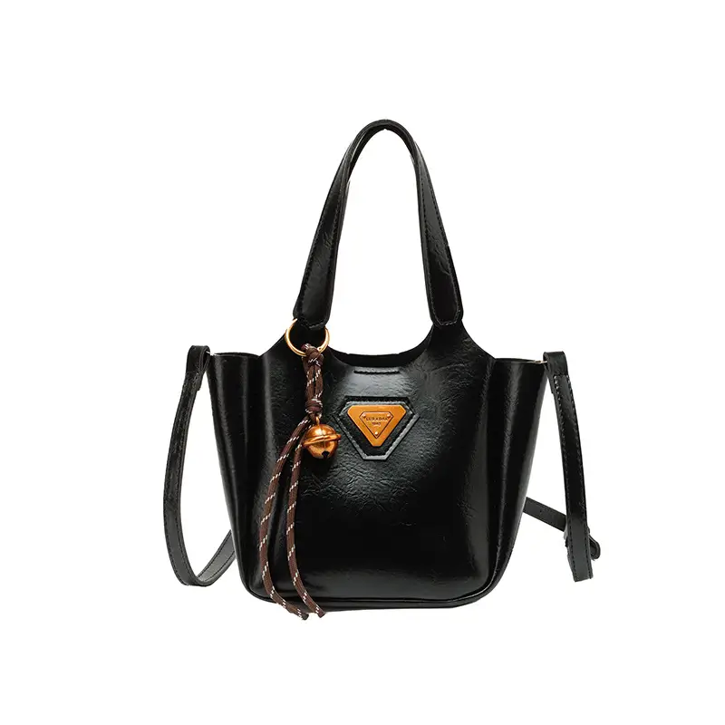 Black Retro Crossbody Bag for Women 2024