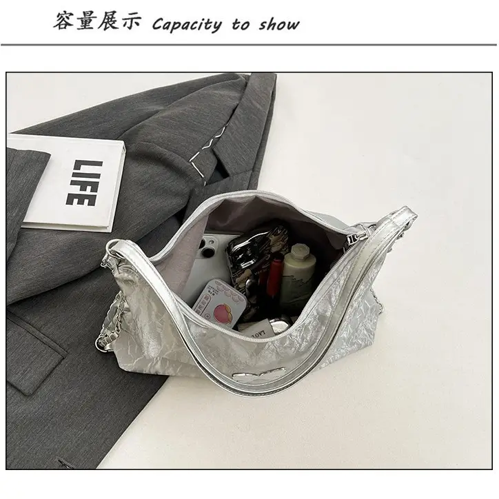 Light Grey Bowknot Shoulder Bag for Women - Image 9