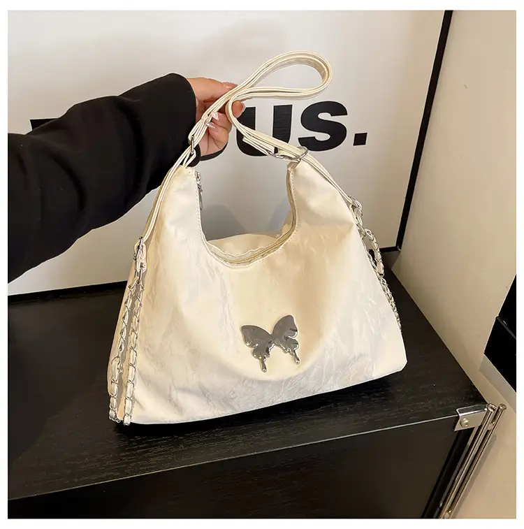 Light Grey Bowknot Shoulder Bag for Women — feature 24