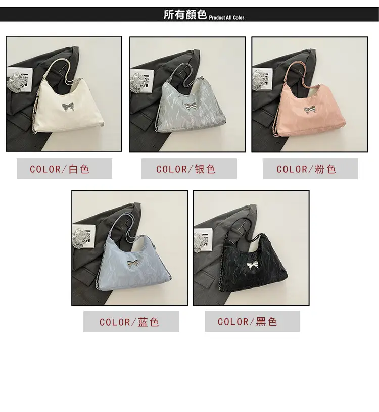 Light Grey Bowknot Shoulder Bag for Women — feature 3